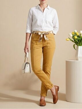 Anthropologie Mustard High-Rise Utility Pants Women’s Size 32 Waist